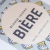 Etiquette bière en papier texturé