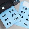Etiquettes vierges autocollantes bleues
