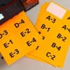 Etiquettes vierges autocollantes orange fluo