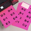 Etiquettes vierges autocollantes rose fluo