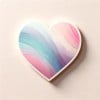 Sticker personnalisé en forme de coeur