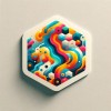 Sticker personnalisé en forme d'hexagone
