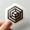 Sticker hexagone logo