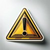 Sticker personnalisé en forme de triangle