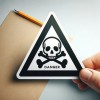 Sticker personnalisé en forme de triangle