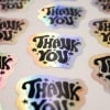 Stickers holographiques thank you