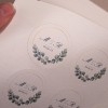 Stickers ronds texturés personnalisés en planche