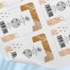 Etiquettes QR code et code-barre en planche