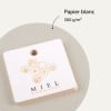 Rendu des étiquettes américaines perforées en papier blanc