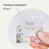 Rendu des étiquettes américaines perforées en plastique transparent