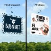 Stickers vitrines en film transparent ou blanc