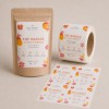 étiquette sachet thé planche et rouleaux