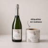 étiquette champagne en rouleau