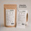 étiquettes sachets rouleaux