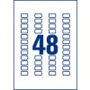Etiquette mini L7653-25 12,7 x 22 mm