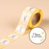500 étiquettes Plaisir d'Offrir fleur en rouleau IROFFRIR500RN