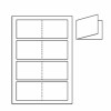 Cartes de visite double C32058-25 54 x 170 mm