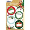 12 étiquettes cadeaux de Noël, motifs traditionnels, floral NGIFT03