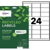 Pochette de 360 étiquettes 100% recyclées LR7159-15 Contenu: 360 Etiquettes / 15 Feuille