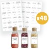 48 étiquettes bocaux pour produits alimentaires en vrac VRAC48F