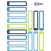 30 étiquettes stylos autocollantes bleu / vert RESMI30G