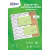 126 étiquettes adresses transparentes J8560CL
