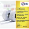 10 rouleaux de 1500 étiquettes blanches décollables 26x12 mm pour pince 1 ligne PLR1226