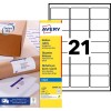 Etiquette adresse J8160-100 Contenu: 2.100 Etiquettes / 100 Feuilles