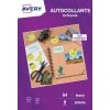 8 autocollants A4 en papier blanc brillant C9410BR