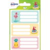 15 étiquettes scolaires autocollantes motifs tropicaux ECOL15F