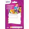 24 étiquettes plastifiées fluo pour matériel scolaire        APFLUO24