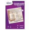 120 stickers transparents ronds 4cm decollables sans trace C9422CL-5