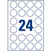 Etiquettes transparentes brillantes L7780-25 Ø 40 mm
