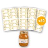 60 étiquettes confiture modèle fruits jaunes CONF60J
