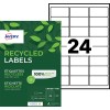 Etiquettes 100% recyclées LR7159-100 Contenu: 2.400 Etiquettes / 100 Feuilles