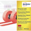 10 rouleaux de 1500 étiquettes rouges 26x12mm pour pince 1 ligne RPLP1226