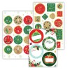 Lot d'étiquettes de Noël - motif traditionnel NXMAS02