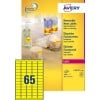 Etiquettes Fluorescentes L7651Y-100 Contenu: 6.500 Etiquettes / 100 Feuilles