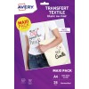 24 transferts textile pour coton blanc/clair C9405-24