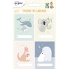12 étiquettes cadeaux naissance et anniversaire - thème bébés et animaux JGIFT01