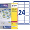 Etiquette pour timbres L7159-10 Contenu: 240 Etiquettes / 10 Feuilles