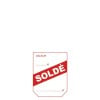 1000 étiquettes chevalets "soldé" - 50x125mm ETISOLDE 50 x 125 mm