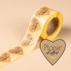 500 étiquettes Plaisir d'Offrir effet kraft en rouleau IROFFRIR500KN