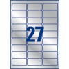 Etiquette ultra-résistante métallique L6011-20 29,6 x 63,5 mm