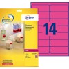 Etiquettes Fluorescentes L7363P-25 Contenu: 350 Etiquettes / 25 Feuilles