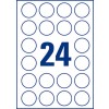 120 stickers transparents ronds 4cm decollables sans trace C9422CL-5 Ø 40 mm