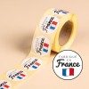 500 étiquettes Fabriqué en France en rouleau IRFRANCE500N