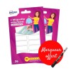 Pack promo 72 étiquettes vêtements autocollantes + marqueur offert ETVET36X2PEN