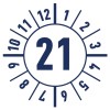 Pastilles calendrier antieffraction 2021 CAL21NP Contenu: 48 Etiquettes / 4 Feuilles