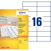 Etiquettes copieurs DP167-100 Contenu: 1.600 Etiquettes / 100 Feuilles